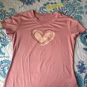 Pink Heart Graphic Women's Top